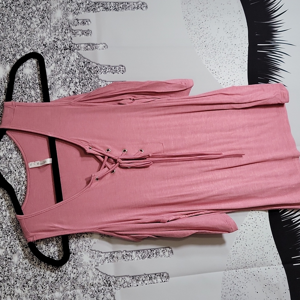 Womens oprn shoulder tie front top